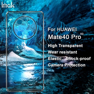 Original Imak Casing Huawei Mate 40 Pro 5G Transparent Soft TPU Back Case Mate40 Pro Clear Silicone Shockproof Cover