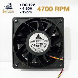 แท้ Delta DC 12V 4.80A 11ใบพัด FAN พัดลมเครื่องขุด Asic