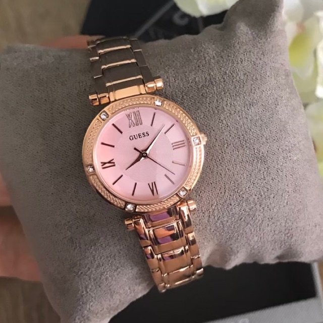 ผ่อน0-นาฬิกา-guess-lady-watch-rosegold-tone-pink-dial-w1134l2-สายสแตนเลส-สี-rosegold-หน้าปัดสีชมพู