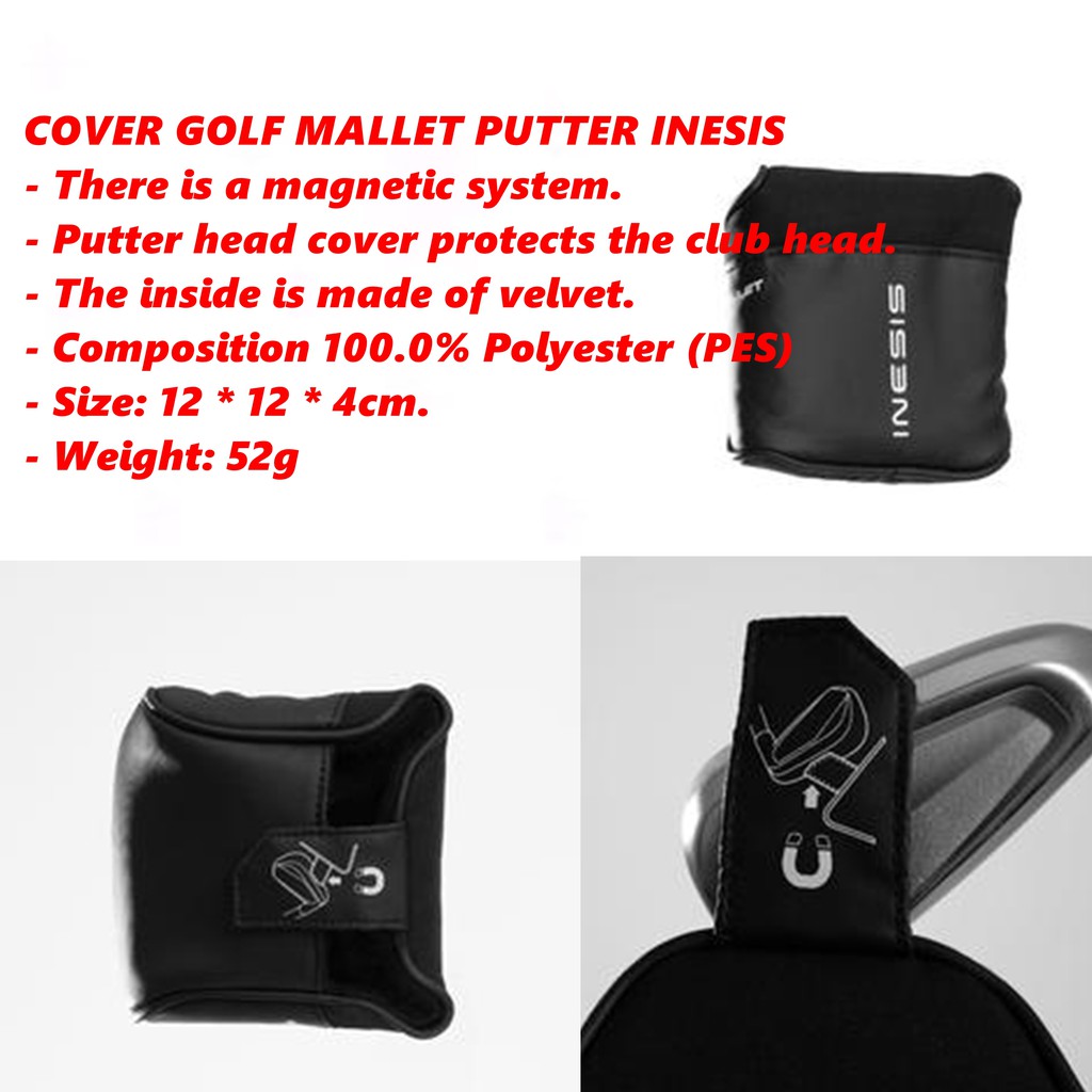 cover-ไม้กอล์ฟ-cover-putter-ปลอกหุ้มหัวไม้-ครอบหัวไม้-หัวมอลเล็ต-หัวเบลด-พัตเตอร์-cover-head-golf-mallet-blade-inesis