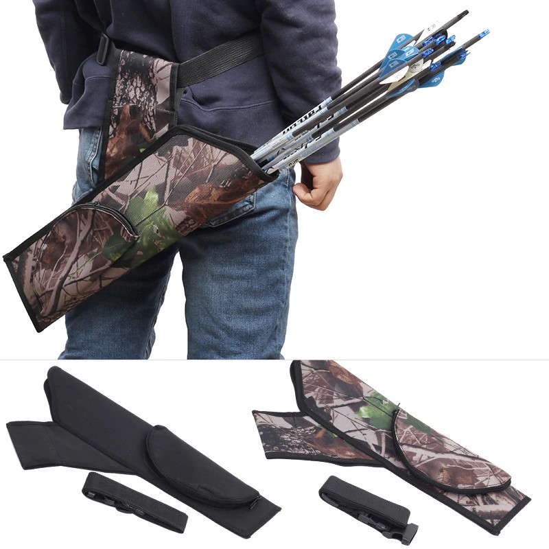 ภาพหน้าปกสินค้าArrow Quiver for Archery Hunting Arrows Holder Bag with Adjustable Strap hunting accessories ( arrows not included )