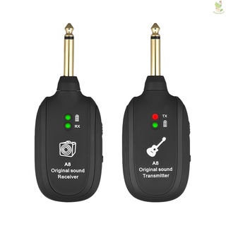 A8 UHF Wireless Guitar Transmitter Receiver Set 730mhz 50M Range for Electric Guitars Bass Viol