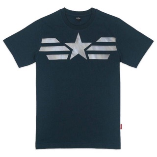 เสื้อยืดลิขสิทธิ์มาร์เวล กัปตันอเมริกา Captain America MARVEL-9236-NV สีกรม