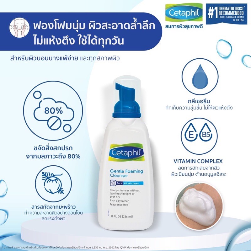 cetaphil-foaming-cleanser-โฟมล้างหน้าสูตรอ่อนโยน-แถมฟรีกระเป๋าเครื่องสำอางค์จาก-cetaphil