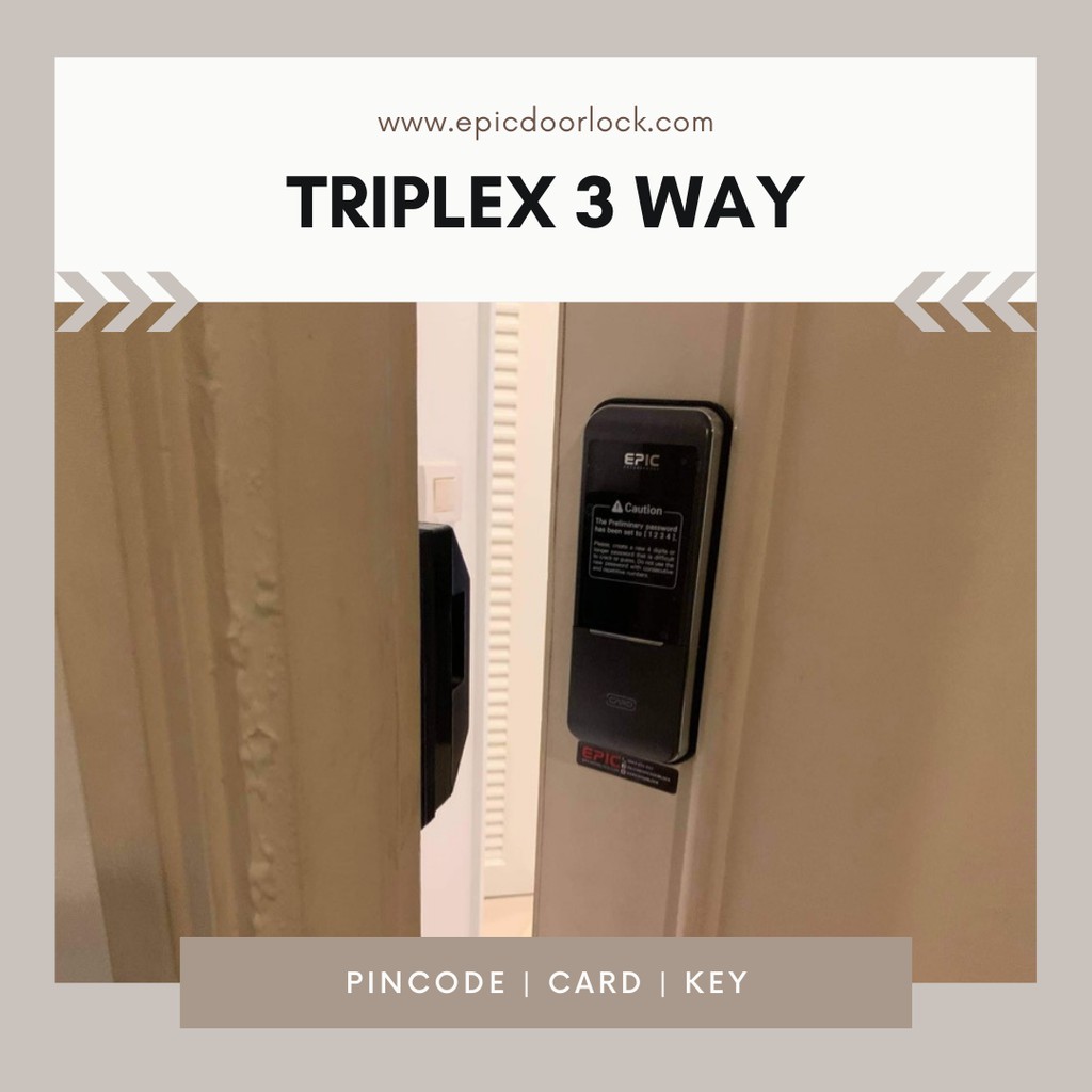 epic-door-lock-รุ่น-triplex-3-way-กลอนดิจิตอล-พร้อมบริการติดตั้งฟรี-ในเขตกทม