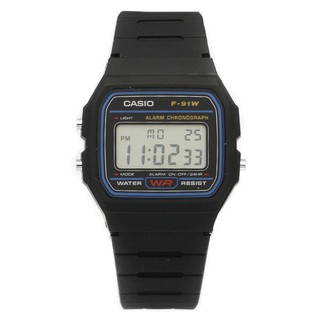 ภาพขนาดย่อของภาพหน้าปกสินค้า(ลดราคา) นาฬิกา นาฬิกาแฟชั่น CASIO นาฬิกาข้อมือผู้ชาย สายเรซิ่น รุ่น F-91W-Black SK-1140 จากร้าน chen_2222 บน Shopee