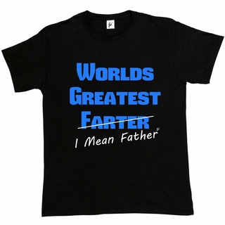 เสื้อยืด พิมพ์ลาย Worlds Greatest Farter Father Funny Joke Fathers Day ของขวัญวันเกิด สําหรับผู้ชาย