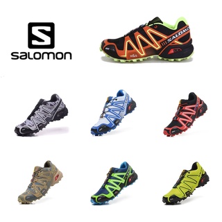 Salomon Salomon Speed ​​​​Cross III ความยืดหยุ่นสูง Sole รองเท้าวิ่งผู้ชายที่ให้ความรู้สึกสบายและเบา GTX รองเท้าวิ่งเทรลกันน้ำ