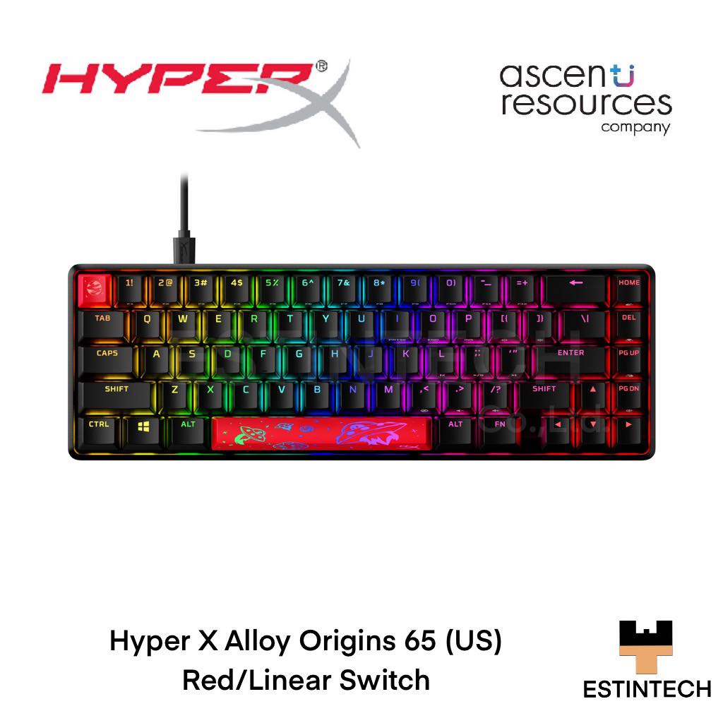 keyboard-คีย์บอร์ด-hyper-x-alloy-origins-65-us-red-linear-switch-ของใหม่ประกัน-2ปี