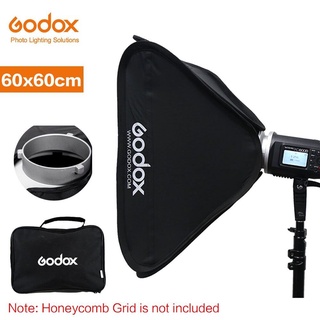 Godox ซอฟท์บ็อกซ์กระจายแสงแฟลชสตูดิโอ 40x40 ซม. 50x50 ซม. 60x60 ซม. 80x80 ซม. แบบพกพา พับได้