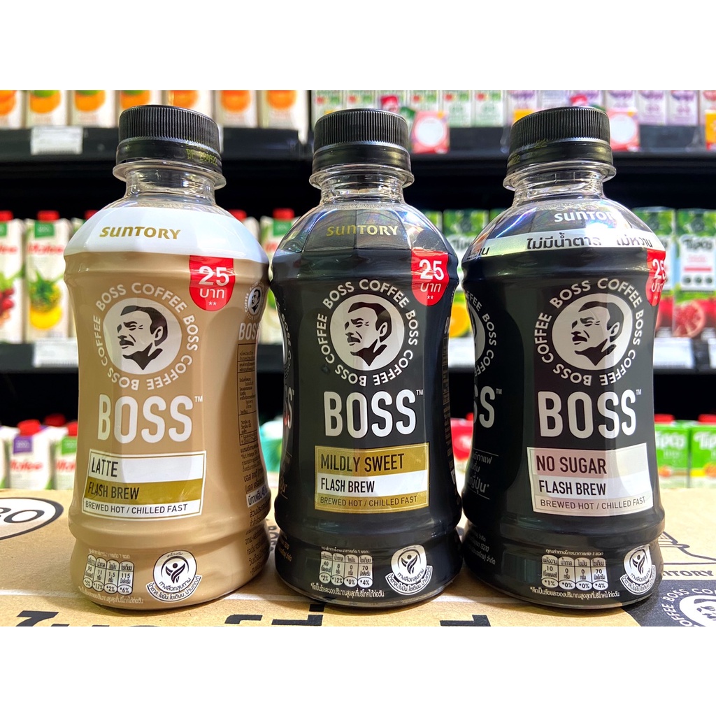 แพ็ค6ขวด-บอส-คอฟฟี่-กาแฟพร้อมดื่ม-230-มล-สี-3-สูตร-boss-coffee-suntory-flash-brew