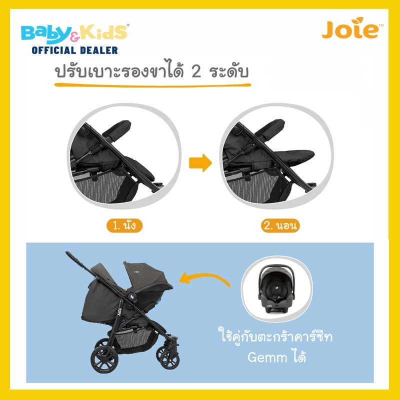 ภาพสินค้าใหม่ Joie Muze Lx รถเข็นเด็ก Joie รุ่น Muze สำหรับเด็กวัยแรกเกิด 0ได้+ รับน้ำหนักได้ถึง 15 กก. จากร้าน babyandkidsthailand บน Shopee ภาพที่ 6