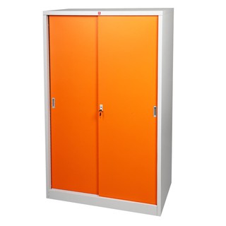 ตู้เสื้อผ้าบานทึบ LUCKY WORLD WSD-119C-OR สีส้ม ตอบโจทย์ทุกฟังก์ชั่นการใช้งานด้วยตู้เสื้อผ้า 2 บานเลื่อนทึบ วัสดุผลิตจาก