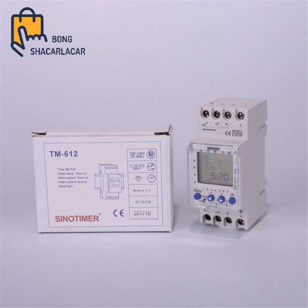 12-3-sinotimer-220v-tm612-สวิทช์จับเวลาโปรแกรมตั้งเวลา-7-วัน-24-hrs