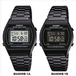 ภาพหน้าปกสินค้านาฬิกาCASIO DIGITAL รุ่น ฺB640WB-1A B640WB-1B สแตนเลสสีดำ ที่เกี่ยวข้อง
