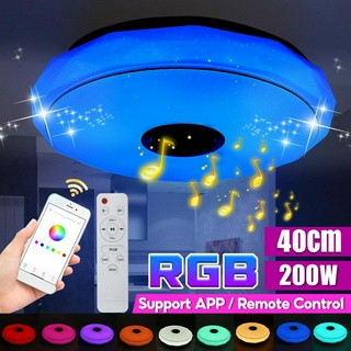 โคมไฟติดเพดาน LED RGB บลูทูธ 72W 36W ควบคุมผ่านแอป และรีโมตคอนโทรล สไตล์โมเดิร์น สําหรับห้องนอน