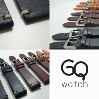 สินค้า GQ watch สายนาฬิกา หนังแท้ หนังทั้งเส้น สายสไตล์ Vintage wristwatch strap genuine leather