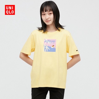 Uniqlo เสื้อยืดแขนสั้น พิมพ์ลายไข่แดง Sanrio UT (Sanrio) สําหรับผู้หญิง 448775 ยูนิโคล่