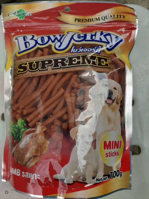 bowjerky-โบว์-เจอร์กี้-ขนมสุนัขมินิสติ๊กไก่-รสแกะ-ขนาด-700-กรัม-หอมมากกกกก