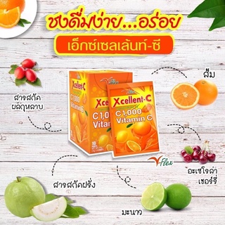 ภาพขนาดย่อของภาพหน้าปกสินค้าXcellent-C 1000 mg. วิตมินซี 1000 มิลลิกรัม แบบชง V-Flex Xcellent-C Vitamin C วิตามินซี HOF จากร้าน jeela.shop1 บน Shopee ภาพที่ 2