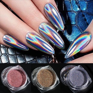 สินค้า Nail ผงโฮโลแกรม กลิตเตอร์ สีเงิน สําหรับตกแต่งเล็บ