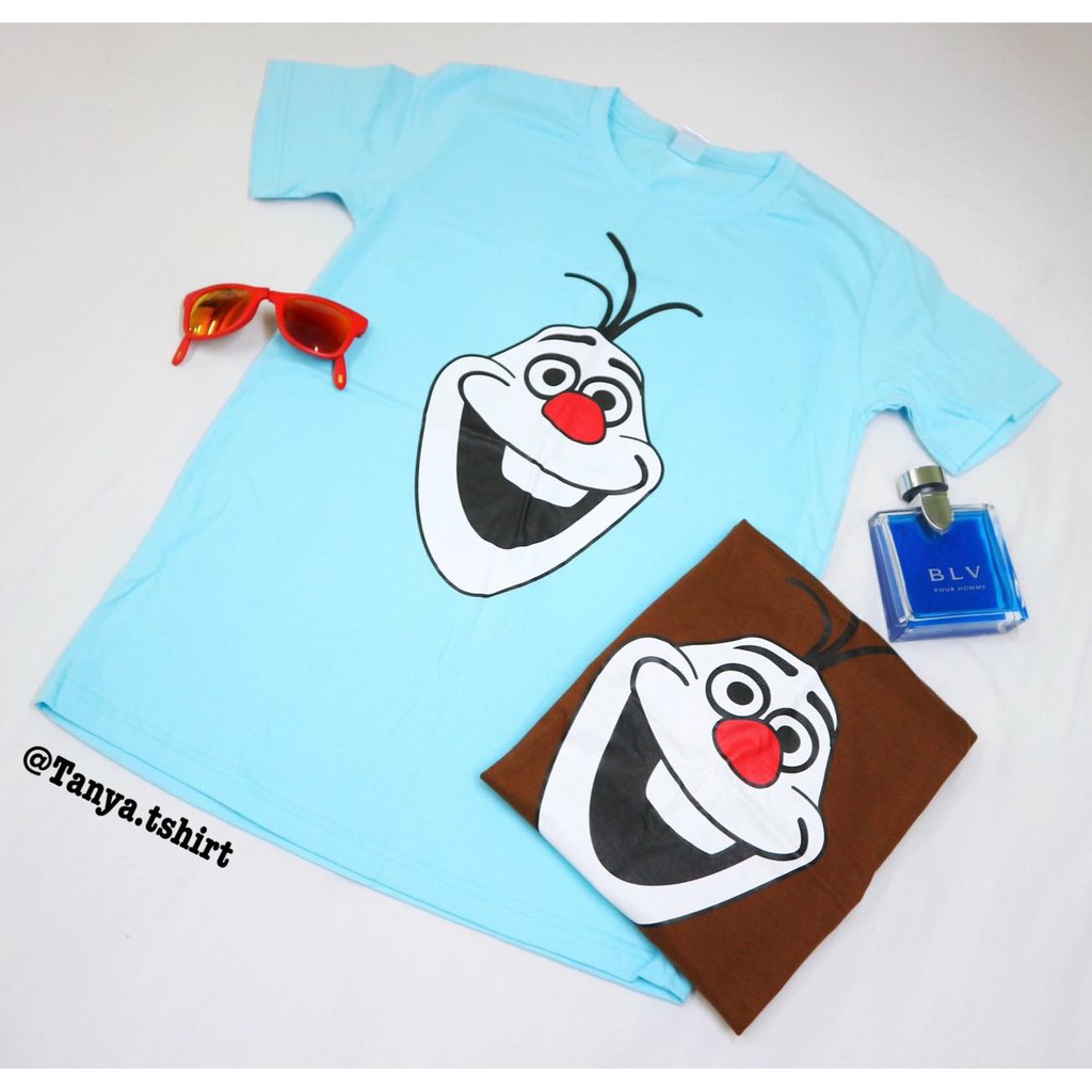 เสื้อยืดลายการ์ตูนตุ๊กตาหิมะโอลาฟ-olaf