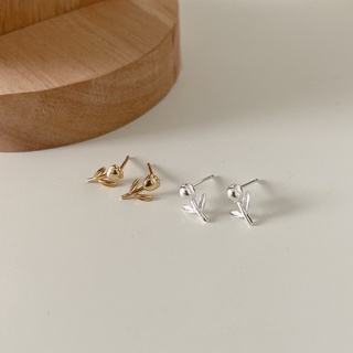 A.piece  *Last chance to buy* A.piece ต่างหูเงินแท้ [all silver 925] tulip stud earrings