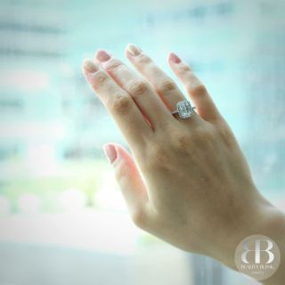 🎇 แหวนเพชรสวยหรู Radiant Cut 🎇 2.5 CT