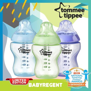 ʕ•́ᴥ•̀ʔ ขวดนม Tommee Tippee Pastel พร้อม จุกหลอก 3 ชิ้น นำเขาจาก USA Blue Hawaii