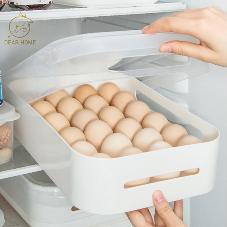 dear-home-กล่องเก็บไข่-กล่องเก็บของสด-ช่องเก็บของ-ถาดไข่24ใบ-ที่เก็บไข่-ถาดเก็บไข่-ที่ใส่ไข่-กล่องใส่ไข่-ถาดไข่