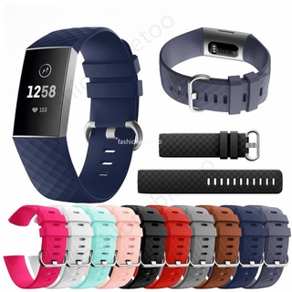 สายนาฬิกาข้อมือซิลิโคน TPU แบบนิ่ม สําหรับ Fitbit Charge 3 4 Charge4 Charge3 SE