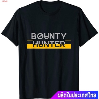 Illicit Bounty Hunterเสื้อยืดแขนสั้น Bounty Hunter For Fugitive Recovery Agents Bounty Hunt T-Shirt Bounty Hunter Round