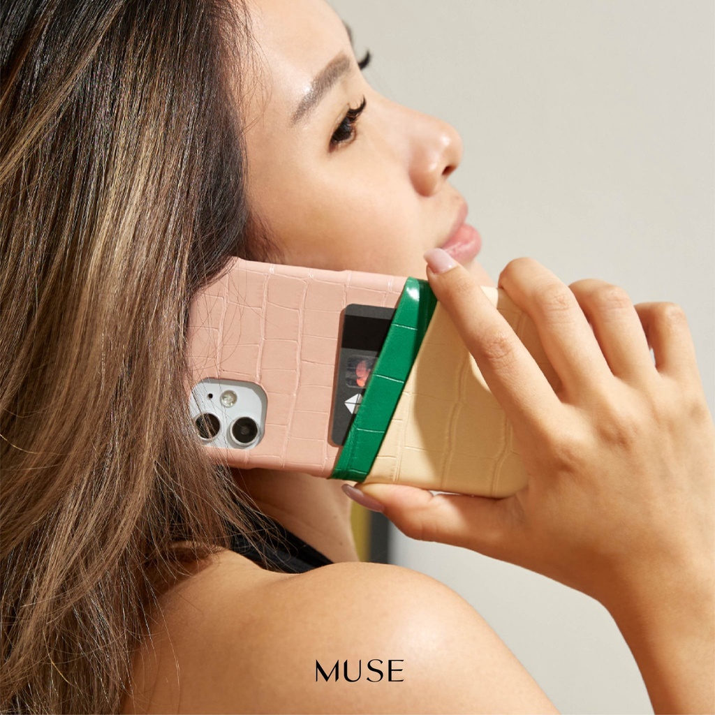 ภาพหน้าปกสินค้า(11 Series) MUSE 3Tone Card Holder Phone Case PASTEL จากร้าน muse.onthemove บน Shopee