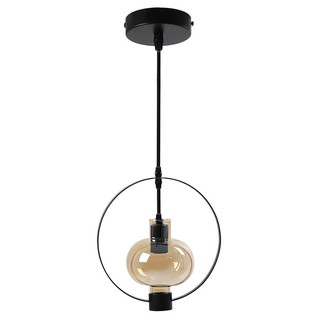 Bouquet lamp PENDANT LAMP CARINI 9816/1P BLACK/AMBER 1-LIGHT Interior lamp Light bulb โคมไฟช่อ ไฟช่อ CARINI 9816/1P สีดำ