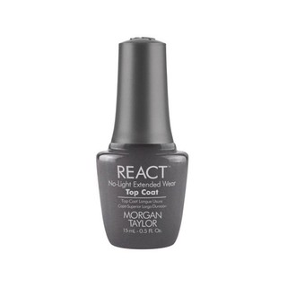 MORGAN TAYLOR React Extended wear Top Coat ท้อปโค้ดสีธรรมดาและกึ่งเจลท้อปสุดล้ำเปลี่ยนสีธรรมดาเป็นสีกึ่งเจล เงาเหมือนเจล