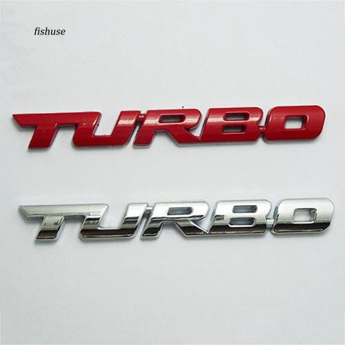 fhue-สติกเกอร์โลหะโลโก้turbo-3มิติสำรหับติดตกแต่งรถจักรยานยนต์-รถยนต์