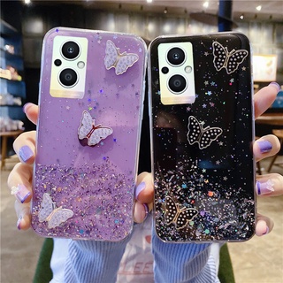 New เคสโทรศัพท์ OPPO Reno 8 Z 5G Reno8 Pro 5G 2022 Fashion Bling Transparent with Crystal Butterfly Starry Sky Soft Case Back Cover เคส Oppo Reno8Z Reno8Pro