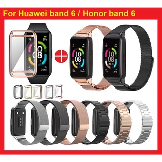 ภาพหน้าปกสินค้าสาย  Huawei Band 6 สายนาฬิกาข้อมือสแตนเลสสตีลสําหรับ Huawei band 6 pro , Huawei Band 6 / Honor abnd 6 Huawei 6 วง สายนาฬิกา Huawei Band 6 ที่เกี่ยวข้อง