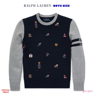RALPH LAUREN EMBROIDERED COTTON SWEATER (BOYS SIZE 8-20 YEARS)