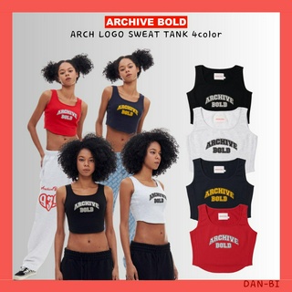 [ARCHIVE Bold 939] ARCH LOGO SWEAT TANK 4 สี / ONE SIZE SPAN TRAINING SHORT SLEEVES CAUSAL สไตล์เกาหลี สินค้าขายดี