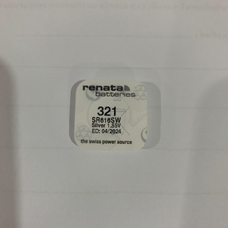 สินค้า ถ่านนาฬิกา Renata 321 SR616SW ,616SW 1.55V Swiss Made ของแท้​ แบ่งขายจำนวน 1ก้อน