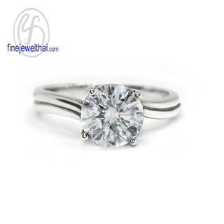 Finejewelthai แหวน-แหวนเพชร-แหวนเงินแท้-Endless-Diamond-CZ-Silver-Ring - R1043cz