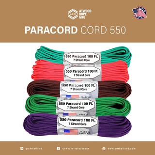 เชือก Paracord 550  Made in USA. แบบมัด 100ft/30M  (S01 - S-S27)