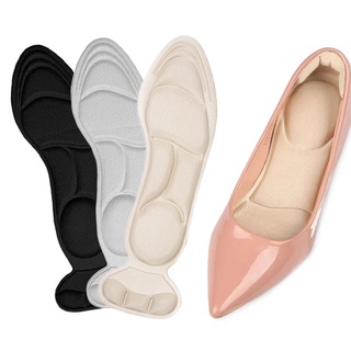 ภาพหน้าปกสินค้า1 Pair 2 in 1 7D Women Soft Invisible Heel Protector Insoles / Non Slip Protect Back Heel Liner Massage Pads / Pain Relief Anti-Wear Insoles ที่เกี่ยวข้อง
