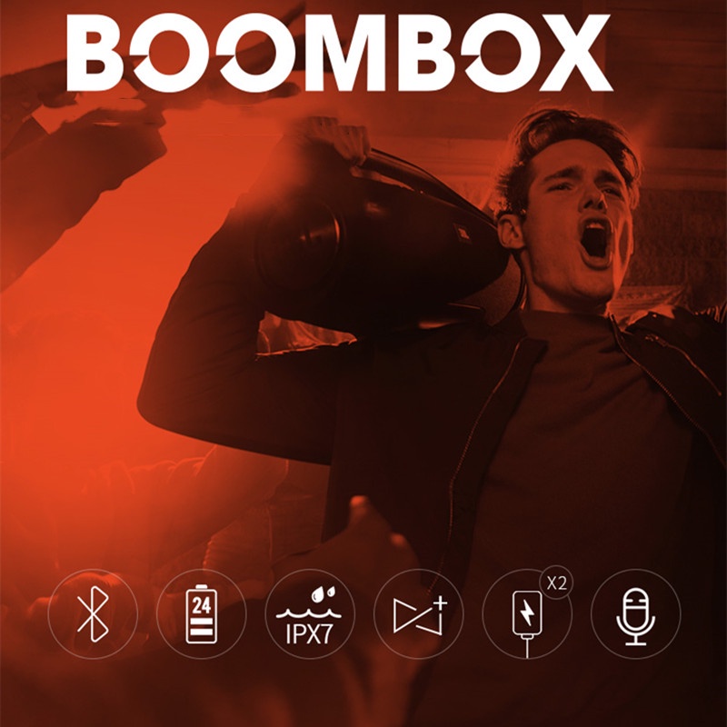 ลำโพงบลูทูธjbl-boombox-portable-bluetooth-speaker-ลำโพงกลางแจ้ง-ลำโพงไร้สายแบบพกพากันน้ำ-wireless-speaker-boomsbox