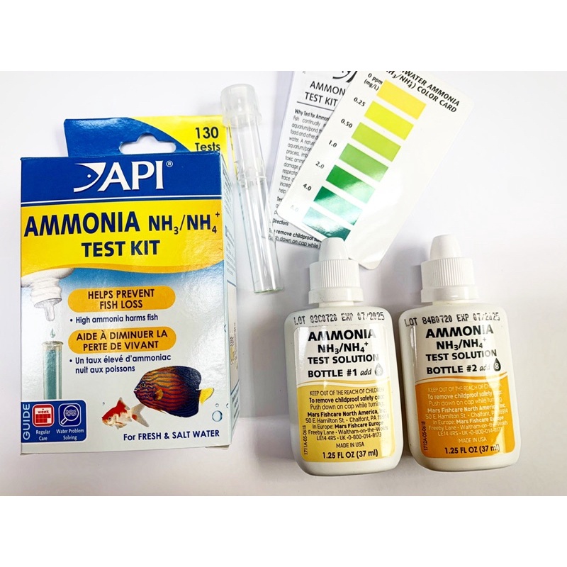 [พร้อมส่ง] API ชุดทดสอบแอมโมเนีย ใช้กับน้ำเค็มได้ AMMONIA TEST KIT (130 ...