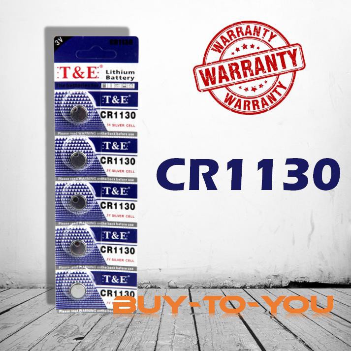CR1130 ถ่านกระดุม T&E รุ่น CR1130 3V Lithium Battery พร้อมส่ง (1 Pack ...