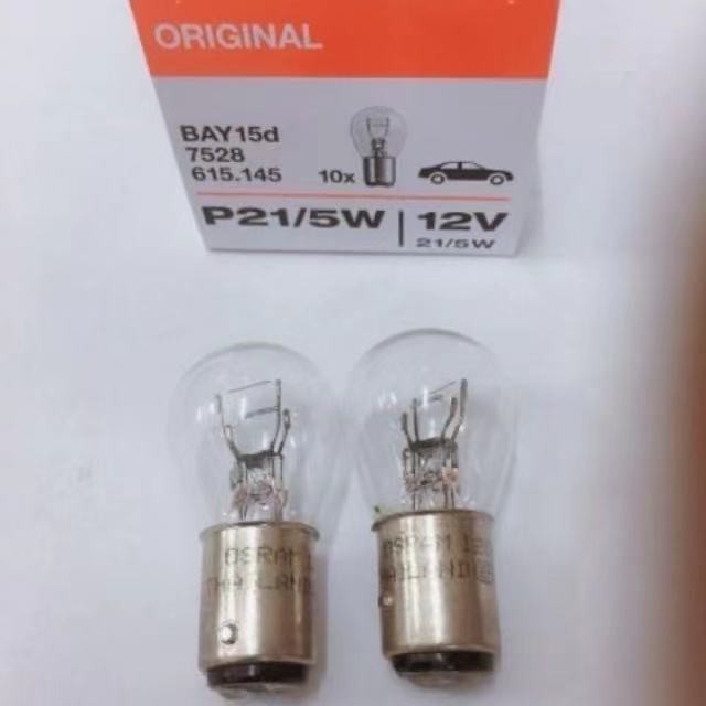 หลอดไฟท้าย-osram-12v21-5w-7528-1016-bay15d-615-145-p21-5w-12v