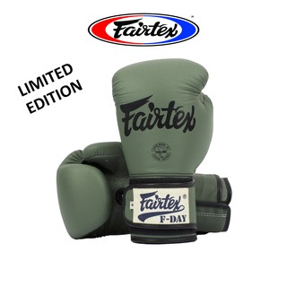 สินค้า นวมชกมวย Fairtex Muay Thai Boxing Gloves BGV11 F Day Military Green Limited Edition dog tag chain Pls place 1 pair/order