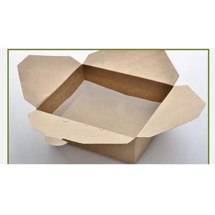 dedeeกล่องกระดาษใส่อาหารแบบพับล็อก-ยกลัง-200ใบ-150ใบ-ขนาด445ml-800ml-1000ml-1400ml-2000ml-3000ml